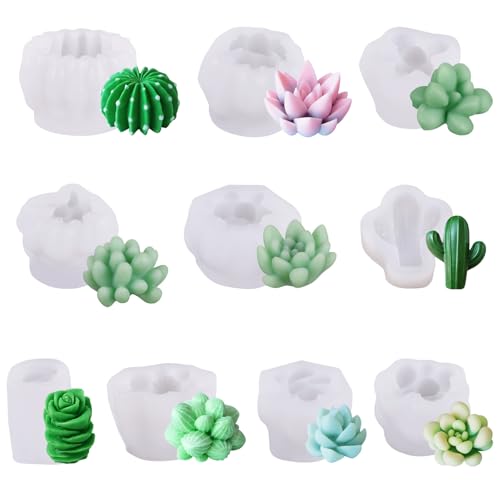 Silikonformen für Sukkulenten und Kaktuspflanzen, Blumenformen für Handarbeit, Harze, Bastelprojekte, Silikonformen, 9/10 Stück Silikonformen für Sukkulenten und Kaktuspflanzen, Blumenformen für Handarbeit, Harze, Bastelprojekte, Silikonformen, 9/10 Stück von LAIOUSN
