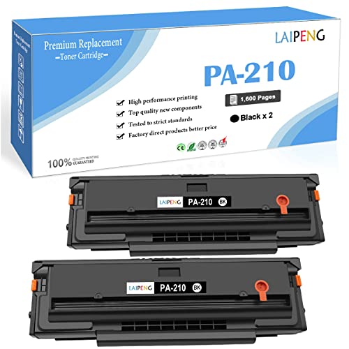 LAIPENG PA-210 PA210 Tonerkartuschen PA 210 kartuschen 2 Schwarz Kompatibel für P2500W P2502W P2508W M6500NW M6500N M6500W M6550NW M6552NW M6558NW M6600N M6600NW M6602NW M6608NW Drucker von LAIPENG