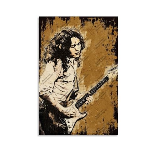 LAIRIBA Blues Rock Musiker Rory_Gallagher Vintage Kunst Schlafzimmer Prominente Dekorative Gemälde Unframe-Stil 60 x 90 cm von LAIRIBA