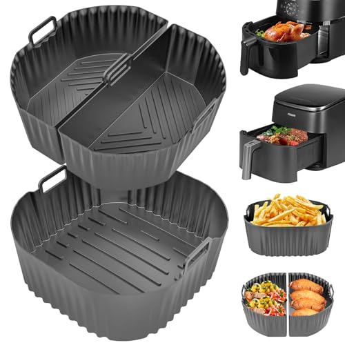 Silikonform für Heißluftfritteuse, Airfryer Zubehör für Cosori TurboBlaze 5,5L/6L/6,2L/6,4L, Philips XXL 8,3L, Russell Hobbs 8L/8.3L, Air Fryer Silikon Einsatz für Philips 2000 Serie 6.2L NA230 Silikonform für Heißluftfritteuse, Airfryer Zubehör für Cosori TurboBlaze 5,5L/6L/6,2L/6,4L, Philips XXL 8,3L, Russell Hobbs 8L/8.3L, Air Fryer Silikon Einsatz für Philips 2000 Serie 6.2L NA230 von LAISLLA