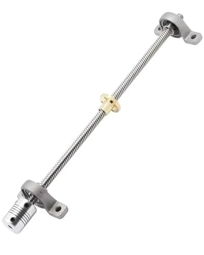 T8 Trapezgewindespindel, Gewinde 8 mm, Länge 100–900 mm, Vertikal-Horizontal-Kit mit Mutternlager und oberer Schraube, Zubehör for Schrittmotoren for CNC-3D-Drucker(Vertical kit,150mm) von LAITEGOG