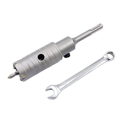 Betonbohrer 40mm mit SDS-Bit und 110mm Adapter, Hartmetall-Hohlbohrer für Ziegel, Beton, Zementsteinwände (40mm + 110mm Adapter) von Laiwei