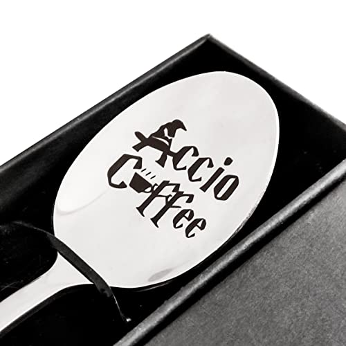 7,7" Accio Coffee Latte Macchiato Löffel mit Lasergravur, spülmaschinenfest, Wird mit Einer zarten Geschenkbox, Geburtstags-, Jubiläums geliefert von LAIX
