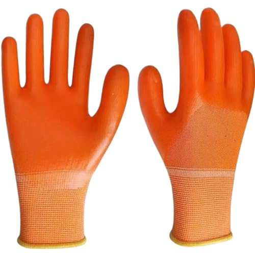 LAJHDCG Labor protection gloves Halbimprägniertes PVC, verschleißfest, ölbeständig und wasserdicht, for die Arbeit auf einer Gartenbaustelle Are used in various industrial and construction sc von LAJHDCG