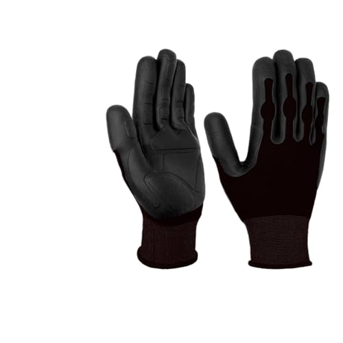 Labor protection gloves Spritzgegossene Anti-Rutsch- und Verschleißfestigkeit werden in verschiedenen Industrie- und Bauszenarien eingesetzt Are used in various industrial and construction sc(Black) von LAJHDCG
