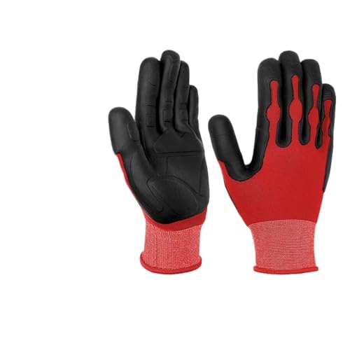 Labor protection gloves Spritzgegossene Anti-Rutsch- und Verschleißfestigkeit werden in verschiedenen Industrie- und Bauszenarien eingesetzt Are used in various industrial and construction sc(Red) von LAJHDCG