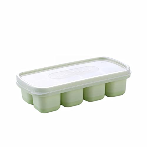 Eiswürfelform Silikon Eiswürfelbehälter mit Deckel Einfaches Drücken um das Eis zu lösen Kühlen Eiswürfel Eiswurfelbehaelter für Babybrei Whiskey Fruity von LAJIAOMIAN