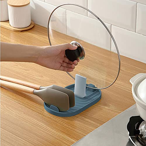 LAJIAOMIAN Topfdeckelhalter Topfdeckel und Löffelhalter Küchenutensilienablage Topfdeckelablage Löffelablageablage Topfdeckelablage und Besteckablage zur Vermeidung von Tropfflecken (A-B, One Size) von LAJIAOMIAN