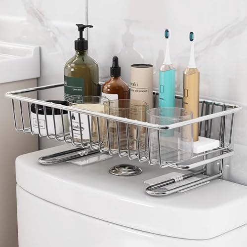 LAJUU Ablageregal Aus Edelstahl 304 Über Der Toilette, Kleine Toilettenpapierhalter-Ständerregale, Stanzfreies Ablageregal for Kleine Räume for Badezimmer, Zuhause, Arbeitsplatte LAJUU Ablageregal Aus Edelstahl 304 Über Der Toilette, Kleine Toilettenpapierhalter-Ständerregale, Stanzfreies Ablageregal for Kleine Räume for Badezimmer, Zuhause, Arbeitsplatte von LAJUU