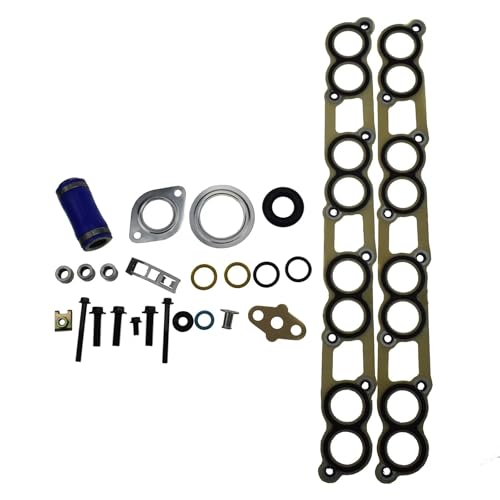 Motordichtung Kompatibel Mit Ford Für Powerstroke 6,0 L 2003 2004 2005 2006 2007 2008 2009 2010 Ansaugkrümmer EGR Kühler Dichtung von LAKUYRD
