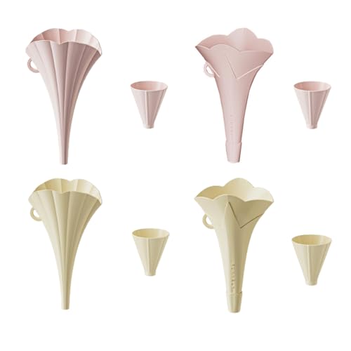 LAKYMIE 4 Stück Trichter Klein Trichter Küche Einfülltrichter Einmachtrichter Set Klappbar Küchentrichter für Flüssigkeiten und Pulver von LAKYMIE