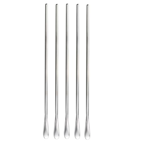 LAKYMIE 5 Stück Latte Macchiato Löffel Set 26cm Lange Löffel Eislöffel Rührlöffel aus Edelstahl für Eiskaffee Eistee Milchshake Eisbecher Cocktails und Desserts von LAKYMIE