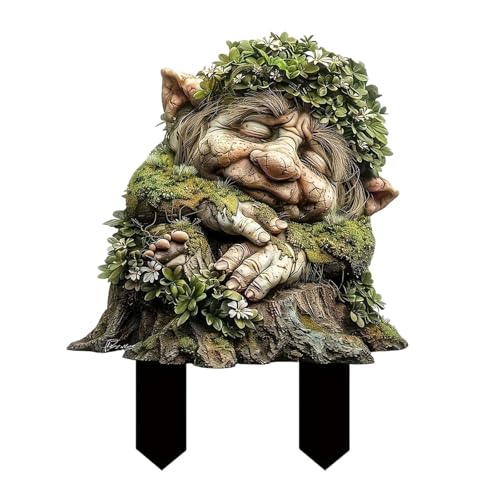 LALABTCD Gartendeko Troll Figur, 2D Garten-Dekostecker MäRchenhafter Troll, Dekorative Skulpturen FüR Garten Und Terrasse, Lustige Gartenfigure Baumstecker, Deko Garten, Wetterfeste Gartenornamente LALABTCD Gartendeko Troll Figur, 2D Garten-Dekostecker MäRchenhafter Troll, Dekorative Skulpturen FüR Garten Und Terrasse, Lustige Gartenfigure Baumstecker, Deko Garten, Wetterfeste Gartenornamente von LALABTCD