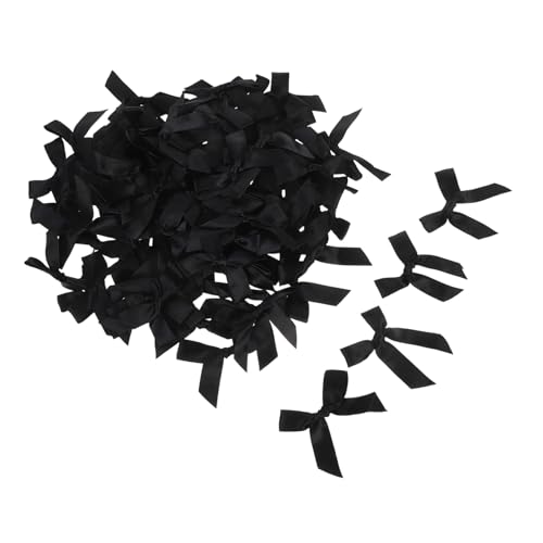 LALADEFIEE 100 Stück Mini Schwarze Stoffschleifen aus Polyester Kleine Schleifen für DIY Bastelprojekte Haaraccessoires Kuchen-dekoration Party Geschenkverpackungen LALADEFIEE 100 Stück Mini Schwarze Stoffschleifen aus Polyester Kleine Schleifen für DIY Bastelprojekte Haaraccessoires Kuchen-dekoration Party Geschenkverpackungen von LALADEFIEE