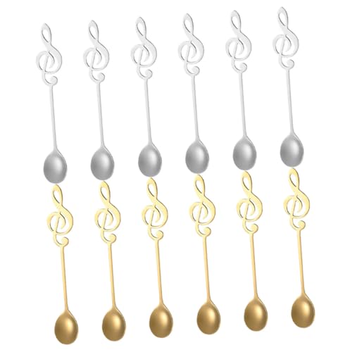 LALADEFIEE 12 Edelstahllöffel: Kreativer Kaffee-teelöffel in Notenform – Vielseitige Dessert-rührlöffel Für Zu Hause, Unterwegs Und Für Abendessen LALADEFIEE 12 Edelstahllöffel: Kreativer Kaffee-teelöffel in Notenform – Vielseitige Dessert-rührlöffel Für Zu Hause, Unterwegs Und Für Abendessen von LALADEFIEE