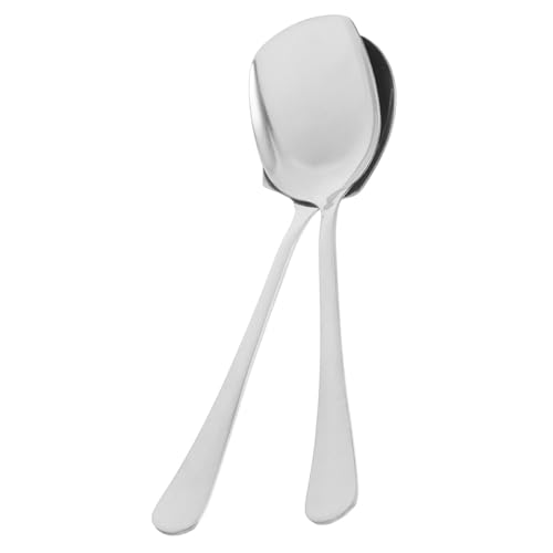 LALADEFIEE 2 Stück Edelstahl Servierlöffel und Schaufel Große Buffetlöffel mit Langem Griff Tiefes Design für Suppe Reis Salat Vielseitig Verwendbar für Hotel Restaurant Haushalt LALADEFIEE 2 Stück Edelstahl Servierlöffel und Schaufel Große Buffetlöffel mit Langem Griff Tiefes Design für Suppe Reis Salat Vielseitig Verwendbar für Hotel Restaurant Haushalt von LALADEFIEE
