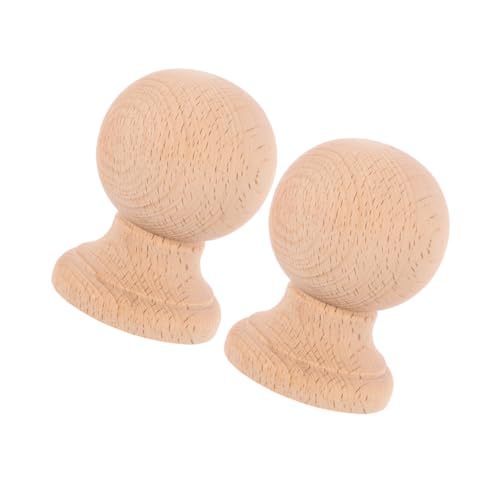 LALADEFIEE 2 Stück Holz finials für Bettsäulen Naturbelassene Robuste Dekorationsspitzen Handgefertigte Holzakzente für Gardinenstangen Treppen DIY Möbelveredelung Beige LALADEFIEE 2 Stück Holz finials für Bettsäulen Naturbelassene Robuste Dekorationsspitzen Handgefertigte Holzakzente für Gardinenstangen Treppen DIY Möbelveredelung Beige von LALADEFIEE