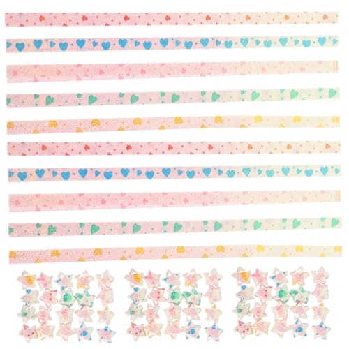LALADEFIEE 200Stücke Origami Sternpapierstreifen Dekorative Faltpapierstreifen für DIY Projekte für Erwachsene Geschenkidee für Feiertage und Kreative Bastelarbeiten von LALADEFIEE
