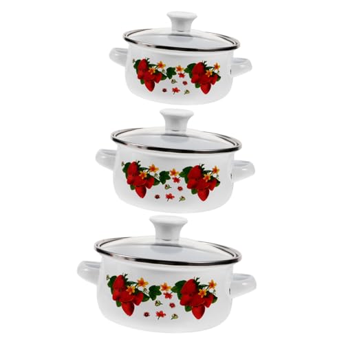LALADEFIEE 3St pfannensets pfannenwender nachtisch schälchen Milchtopf emaille schüssel emaillierter Topf für Herdplatte kochtopf Pastateller kleiner Topf mit Henkel Emailpfannen zum Kochen LALADEFIEE 3St pfannensets pfannenwender nachtisch schälchen Milchtopf emaille schüssel emaillierter Topf für Herdplatte kochtopf Pastateller kleiner Topf mit Henkel Emailpfannen zum Kochen von LALADEFIEE