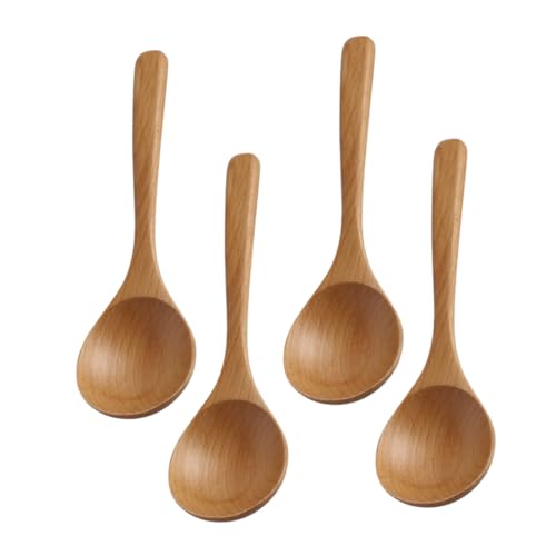 LALADEFIEE 4 Stück Buchenholzlöffel Handgefertigte Löffel Holzkelle Holzkaffeelöffel Antihaft Löffel Kochlöffel Vorspeisenlöffel Japanischer Reislöffel Holzlöffel LALADEFIEE 4 Stück Buchenholzlöffel Handgefertigte Löffel Holzkelle Holzkaffeelöffel Antihaft Löffel Kochlöffel Vorspeisenlöffel Japanischer Reislöffel Holzlöffel von LALADEFIEE