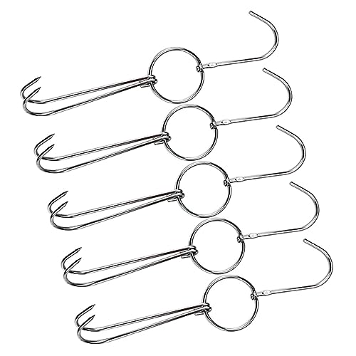 LALADEFIEE 5 Stück Teiliges Fleischhaken Doppelhaken für Grill Räucherhaken Vielseitig Einsetzbar für Rindfleisch Würste und Geflügel Robust und Hitzebeständig LALADEFIEE 5 Stück Teiliges Fleischhaken Doppelhaken für Grill Räucherhaken Vielseitig Einsetzbar für Rindfleisch Würste und Geflügel Robust und Hitzebeständig von LALADEFIEE