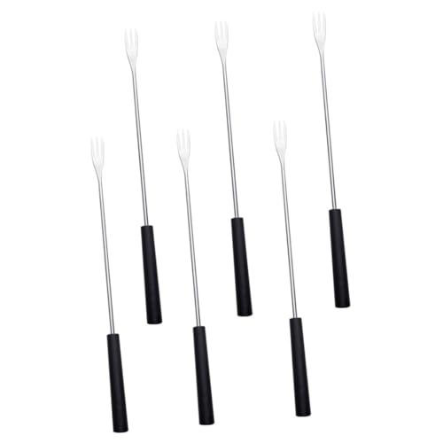 LALADEFIEE 6 Stück Teiliges Fonduegabel Edelstahl mit Langem Pp griff Hitzebeständig und Rostfrei für Käse Schoko Grillfondue für Haushalt und Grillpartys LALADEFIEE 6 Stück Teiliges Fonduegabel Edelstahl mit Langem Pp griff Hitzebeständig und Rostfrei für Käse Schoko Grillfondue für Haushalt und Grillpartys von LALADEFIEE