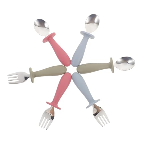 LALADEFIEE 6 Stück Teiliges Junge Mädchen besteckset aus Edelstahl mit Farbigem Silikongriff Hitzebeständig rutschfest Spülmaschinengeeignet Geeignet für Junge Mädchen und Kleinkinder LALADEFIEE 6 Stück Teiliges Junge Mädchen besteckset aus Edelstahl mit Farbigem Silikongriff Hitzebeständig rutschfest Spülmaschinengeeignet Geeignet für Junge Mädchen und Kleinkinder von LALADEFIEE
