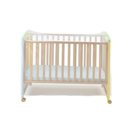 LALADEFIEE Babybett Moskitonetz Weiß Automatisches Aufstellnetz Insektenschutz Atmungsaktiv Für Junge Mädchen Kinderbett Mückennetz Beistellbett Schutz gegen Insekten und Bisse von LALADEFIEE