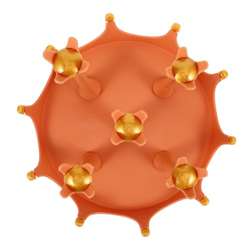 LALADEFIEE Drehbarer Becherhalter Orange Tassenständer Glas Kaffeetassen Organizer Abtropfgestell Küchenregal Platzsparend Robust und Vielseitig für Sauberes Trocknen von LALADEFIEE