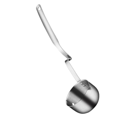 LALADEFIEE 1Stück Ölfilterlöffel Hochwertige Suppenkelle mit Filterfunktion für Gesunde zum Abseihen von Öl und Suppenreste Langlebig und Praktisch für Küche Silber LALADEFIEE 1Stück Ölfilterlöffel Hochwertige Suppenkelle mit Filterfunktion für Gesunde zum Abseihen von Öl und Suppenreste Langlebig und Praktisch für Küche Silber von LALADEFIEE