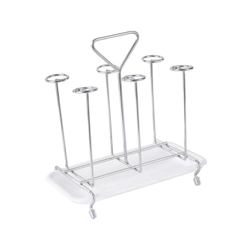 LALADEFIEE Eisenbecherhalter Tassenständer mit Stabilem Quadratischem Sockel Schnelltrocknendes Abtropfgestell für Gläser und Tassen Küchenorganizer für Ordentliche Aufbewahrung Arbeitsplatte LALADEFIEE Eisenbecherhalter Tassenständer mit Stabilem Quadratischem Sockel Schnelltrocknendes Abtropfgestell für Gläser und Tassen Küchenorganizer für Ordentliche Aufbewahrung Arbeitsplatte von LALADEFIEE