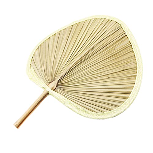 LALADEFIEE Handgefertigter Großer Tragbarer Fächer aus Bananenblatt und Holz Handgewebt Natürlicher Sommer-handfächer für Erwachsene Vielseitig als Wanddeko und Kühlender Outdoor-fächer von LALADEFIEE