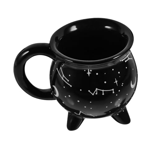 LALADEFIEE Keramik Kesselbecher Cauldron Mug mit Glänzender Oberfläche Halloween Porzellan Kaffee Tasse mit Breiter Öffnung und Komfortablem Griff für Zuhause Büro LALADEFIEE Keramik Kesselbecher Cauldron Mug mit Glänzender Oberfläche Halloween Porzellan Kaffee Tasse mit Breiter Öffnung und Komfortablem Griff für Zuhause Büro von LALADEFIEE