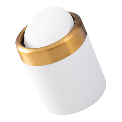 LALADEFIEE Kleiner Edelstahl mülleimer mit Deckel Runder Mini abfalleimer für Badezimmer Küche und Schlafzimmer Kompakter Tisch abfallbehälter Rostfreier Langlebiger Müllkorb von LALADEFIEE