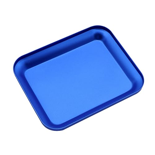 LALADEFIEE Magnetischer Schraubenorganisator Quadratische Halterung für Muttern und Werkzeuge Blau Robuste Ablage mit Starkem Magnet für Ordentliche Werkstattorganisation von LALADEFIEE
