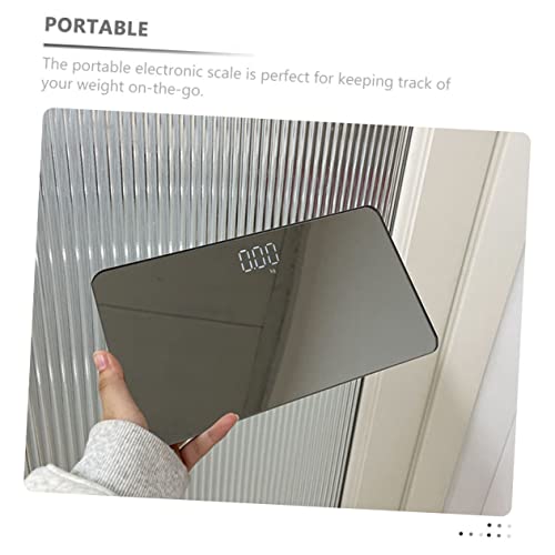 LALADEFIEE Mini Spiegel Digitale Körperwaage Wiederaufladbar Kompakt Für Frauen Reise Home Fitness Antirutsch Messgerät Mit Genauigkeit Multifunktional Spiegeloberfläche von LALADEFIEE