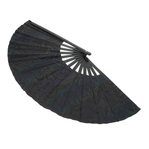 LALADEFIEE Reflektierender Stofflüfter Farbe Tanzparty-fan Handventilator Faltbar Form Uv Tragbar -handheld Seidenfächer Dekorative Handfächer Aus Stoff Faltbare Hand Holz von LALADEFIEE