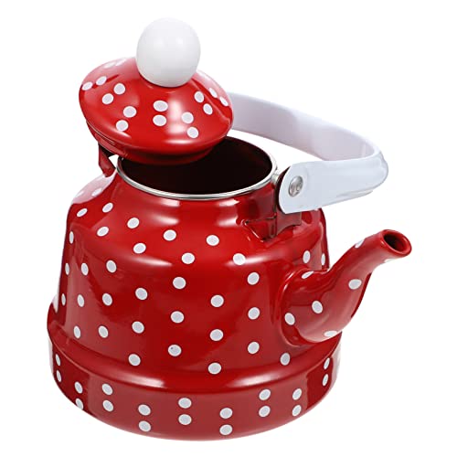 LALADEFIEE Retro Emaillierter Wasserkocher mit Edelstahlfilter Haushalts Teekessel mit Punktemuster Hitzebeständig und Tropffrei für Teezubereitung und Geschenkideen LALADEFIEE Retro Emaillierter Wasserkocher mit Edelstahlfilter Haushalts Teekessel mit Punktemuster Hitzebeständig und Tropffrei für Teezubereitung und Geschenkideen von LALADEFIEE