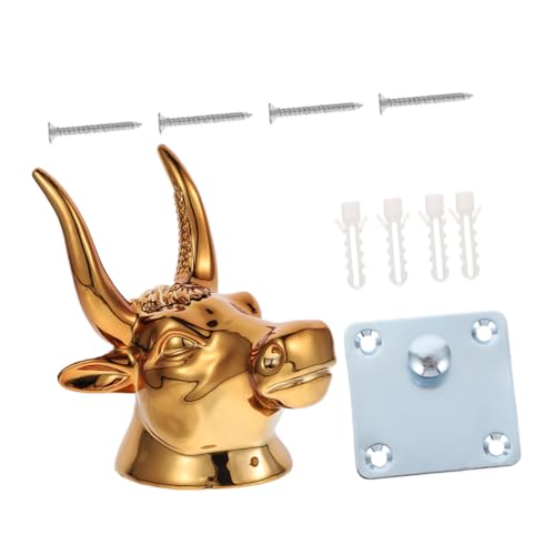 LALADEFIEE Vintage Wandhaken aus Metall mit Kuhkopf design Langlebiger Haken für Garderobe Hut Gitarre Platzsparender Wandhänger für Flur Bad Wohnzimmer Funktionaler und Dekorativer LALADEFIEE Vintage Wandhaken aus Metall mit Kuhkopf design Langlebiger Haken für Garderobe Hut Gitarre Platzsparender Wandhänger für Flur Bad Wohnzimmer Funktionaler und Dekorativer von LALADEFIEE