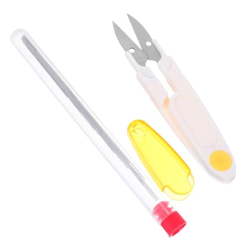 1 Set Perlennadeln Zur Schmuckherstellung Perlennadeln Mit Großem Auge In 7 Größen Mit Aufbewahrungsröhre Und Schere Zum Auffädeln Von Stickereien Und Bastelarbeiten 1 Set Perlennadeln Zur Schmuckherstellung Perlennadeln Mit Großem Auge In 7 Größen Mit Aufbewahrungsröhre Und Schere Zum Auffädeln Von Stickereien Und Bastelarbeiten von LALAFINA