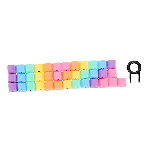 LALAFINA Bunte Selbstgemacht Tastatur Tastenkappen Satz Für Home Computer Unisex Design Langlebige Abs Kappen Verschleißfest Farbenfroh Für Gaming Dekoration von LALAFINA