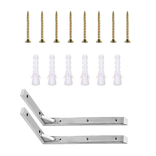LALAFINA 1 Satz Regalhalterung Wandmontiert für Bücherregal Gartenregal Badezimmer Stabiler Support für Wandregale Schrauben und Einfache Montage von LALAFINA