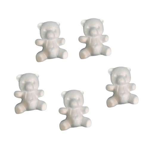 LALAFINA 1 Satz Teiliges DIY Bär Skulptur Set Schaumstoff Kreative Bastelmaterialien Für Hochzeiten Geburtstagsfeiern Und Arrangements 5 Stück von LALAFINA
