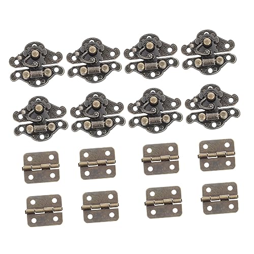 LALAFINA 1 Satz Vintage Schmuckkästchen Scharniere Retro Haken Schrauben Robustem Installieren Dekorativ und Funktional für DIY Projekte von LALAFINA