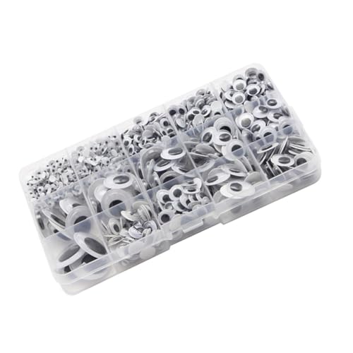 LALAFINA 1 Schachtel Selbstklebende Augen für Puppen Kunststoff Augen Aufkleber für DIY Bastelprojekte Deko für Stofftiere und Amigurumi von LALAFINA