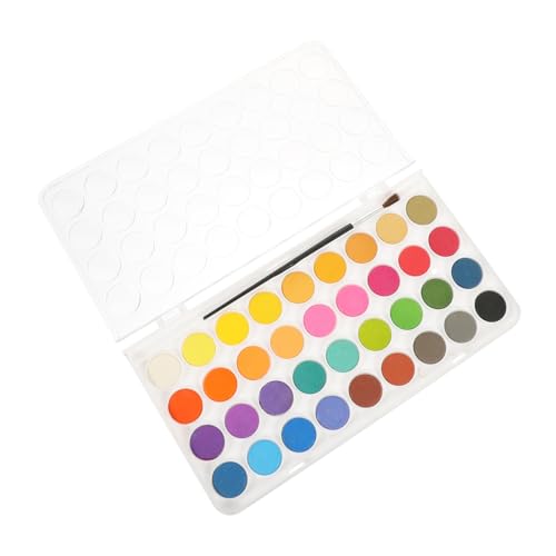 LALAFINA Zeichenpigment-Set Reise-aquarellfarben-Set 36 Feste Farbpigmente Für Die Kunst Kompakt Und Einfach Aufzubewahren von LALAFINA