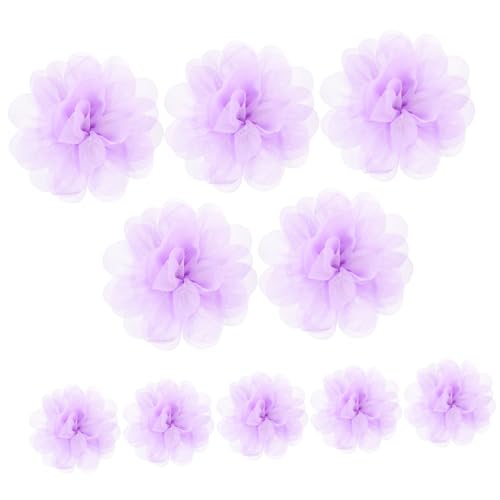LALAFINA 10 Stück Chiffon-Blumen Zum Basteln Band Schleife Künstliche Gefälschte Netzblume Modell Vintage-Stoffblume Für Kopfbedeckung Applikationen Nähen Basteln Lila LALAFINA 10 Stück Chiffon-Blumen Zum Basteln Band Schleife Künstliche Gefälschte Netzblume Modell Vintage-Stoffblume Für Kopfbedeckung Applikationen Nähen Basteln Lila von LALAFINA