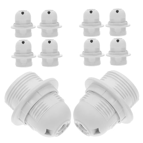 LALAFINA 10 Stück Lampenfassung Weiß Vollgewinde Schraubfassung Lampensockel für DIY Pendelleuchte Tischlampe Einfache Montage Vielseitig für Zuhause Büro und Arbeitszimmer LALAFINA 10 Stück Lampenfassung Weiß Vollgewinde Schraubfassung Lampensockel für DIY Pendelleuchte Tischlampe Einfache Montage Vielseitig für Zuhause Büro und Arbeitszimmer von LALAFINA