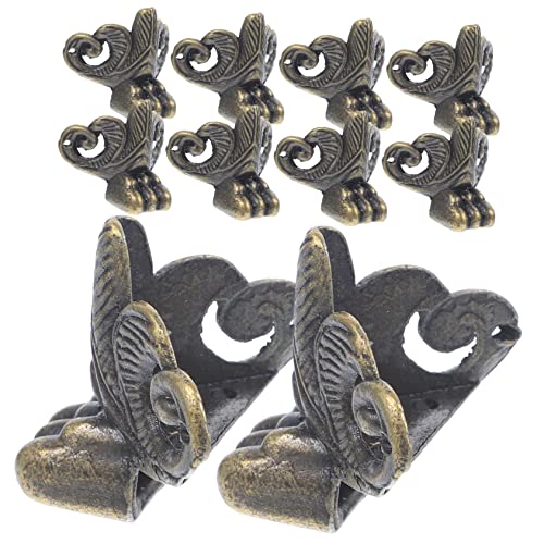 LALAFINA 10 Stück Retro Möbelbeine für Holzkisten Teiliges Zinklegierung Dekorative Eckenschoner für Schmuckkästchen Stabil und Elegant für Vintage Dekoration LALAFINA 10 Stück Retro Möbelbeine für Holzkisten Teiliges Zinklegierung Dekorative Eckenschoner für Schmuckkästchen Stabil und Elegant für Vintage Dekoration von LALAFINA