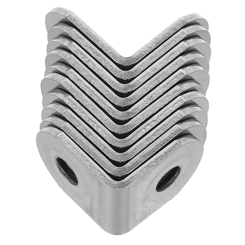 LALAFINA 10 Stück Teiliges Edelstahl Winkelverbinder Kleine Möbel Eckwinkel Rostfrei Stabile Metallhalterung für Regalbefestigung Möbelmontage von LALAFINA